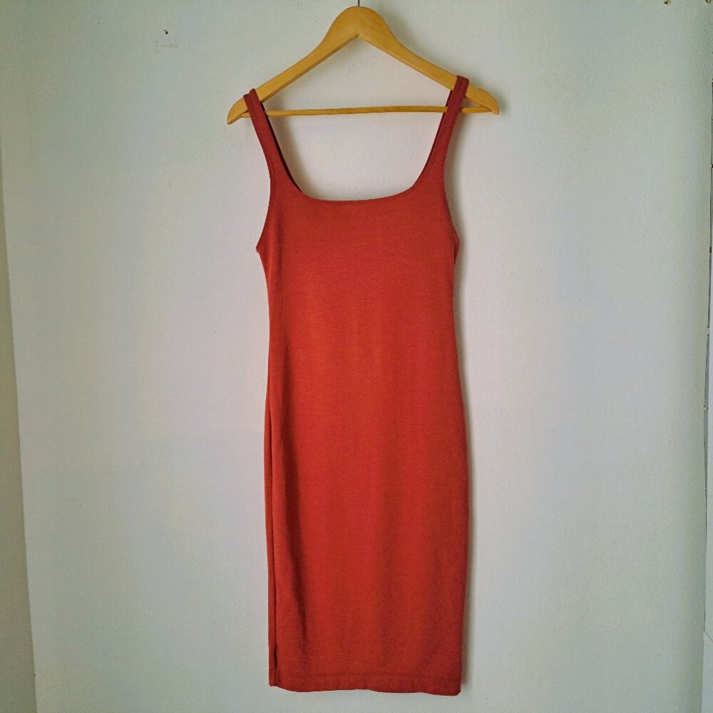 Zara Juniors Midi Tank Dress Color Orange Size M